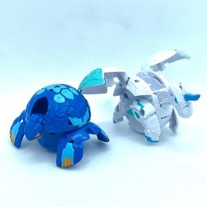 Bakugan Battle Planet B500 Set of 2 (Pegatrix White Haos/ Turtonium Blue Aquos)